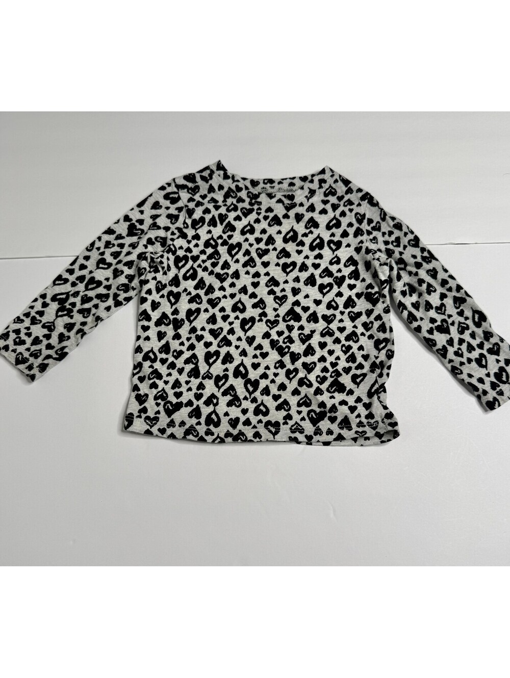 Old Navy Toddler Girls Heart Print Long Sleeve Shirt Size 2T